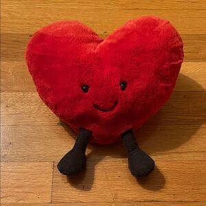 Jellycat Red Heart Valentines Amuseable Plush Stuffed Heart